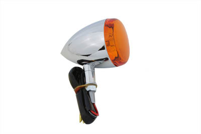 Wyatt Gatling #20-6579E - Chrome Front Torpedo Style Turn Signal