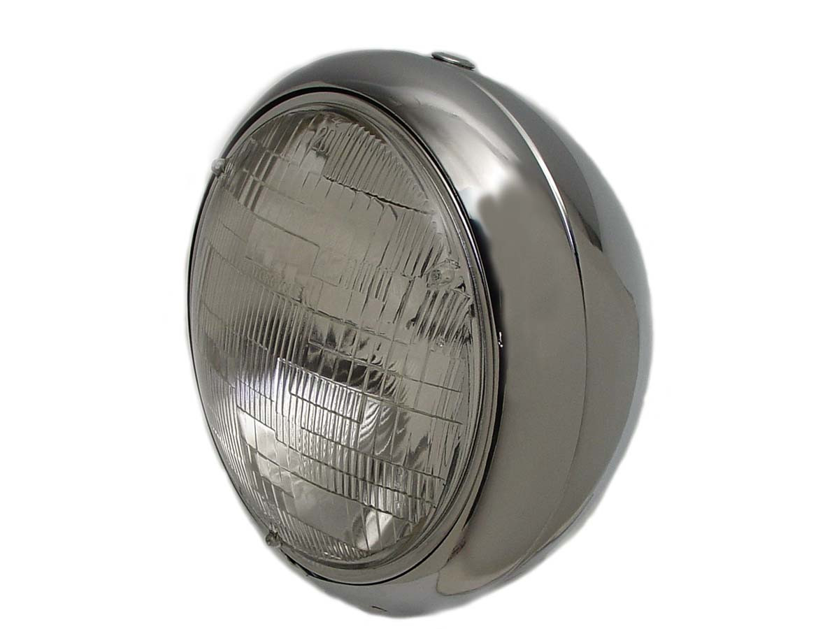 Wyatt Gatling - Vintage 7 inch Round Headlamp 12 Volt