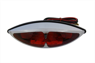 Wyatt Gatling #20-6567-AE - Chrome ABS Big Eye Red Lens Tail Lamp