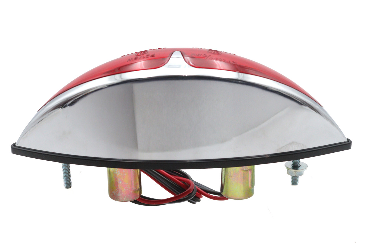 Wyatt Gatling #20-6567-AE - Chrome ABS Big Eye Red Lens Tail Lamp
