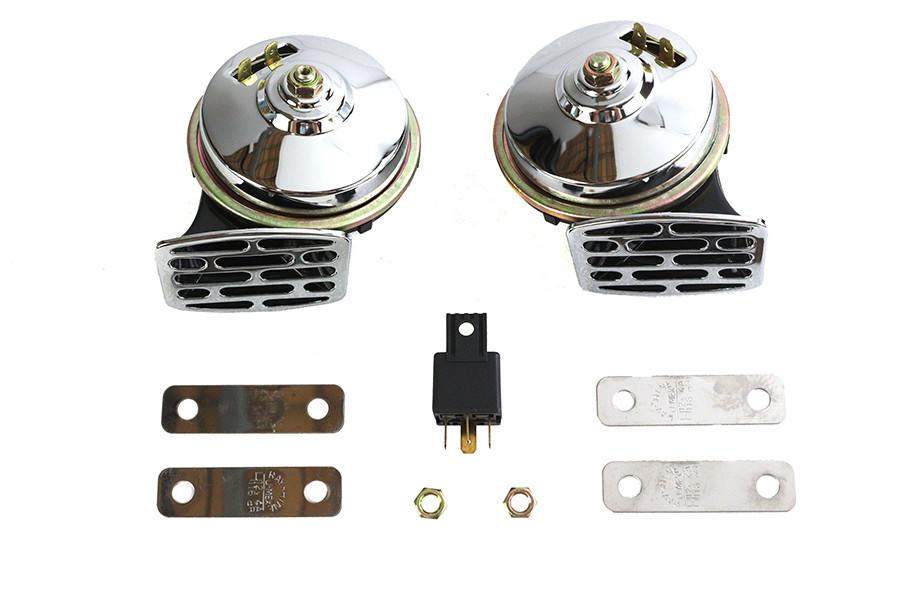 Wyatt Gatling #16-17 - Chrome 12 Volt Twin Horn Set