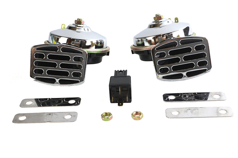 Wyatt Gatling #16-17 - Chrome 12 Volt Twin Horn Set