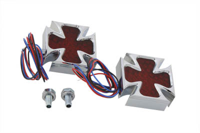 Wyatt Gatling #76130S2 - Chrome Maltese Marker Lamp Set