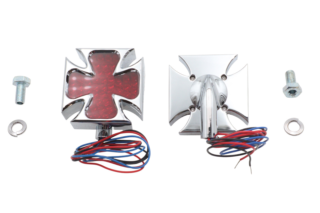 Wyatt Gatling #76130S2 - Chrome Maltese Marker Lamp Set