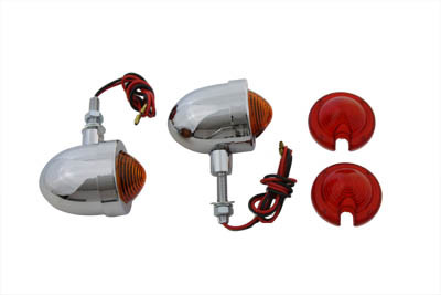 Wyatt Gatling #20-6526A/R - Chrome Egg Style Marker Lamp Set