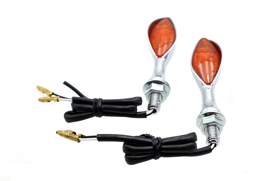 Wyatt Gatling #12-6138C - Chrome Eagle Eye Amber Marker Lamp Set