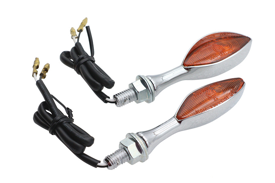Wyatt Gatling #12-6138C - Chrome Eagle Eye Amber Marker Lamp Set