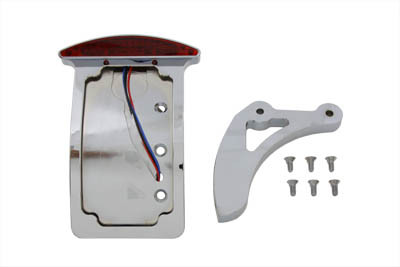 V-Twin - Chrome Curved Slice Style Tail Lamp Kit