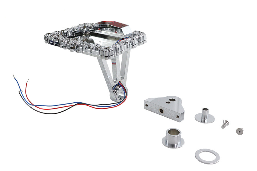 V-Twin - Chrome Skull Style Tail Lamp Assembly
