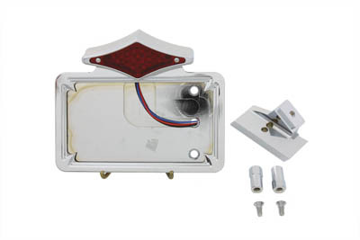 V-Twin - Chrome Horizontal LED Tail Lamp Kit Diamond Style