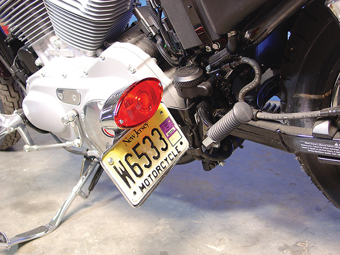 V-Twin - Chrome Cateye Tail Lamp Kit Horizontal Mount