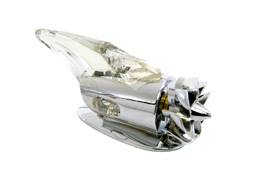 Wyatt Gatling #12-6025A - Chrome Amber Fan Operated Marker Lamp