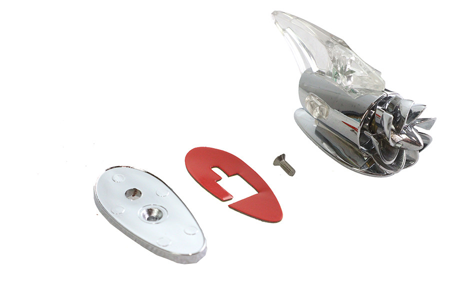 Wyatt Gatling #12-6025A - Chrome Amber Fan Operated Marker Lamp