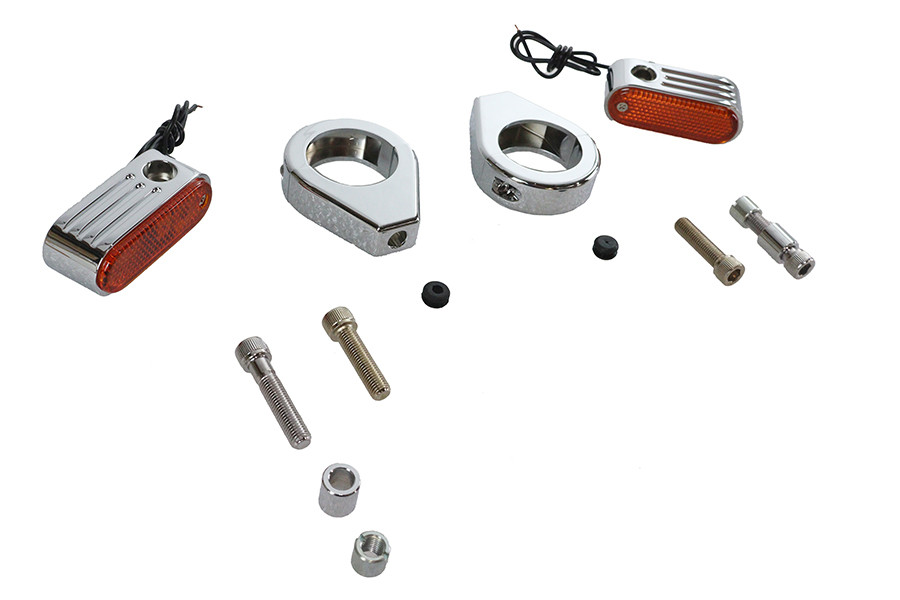 Wyatt Gatling #12-6047S - Turn Signal Kit Front with 39mm Fork Clamps