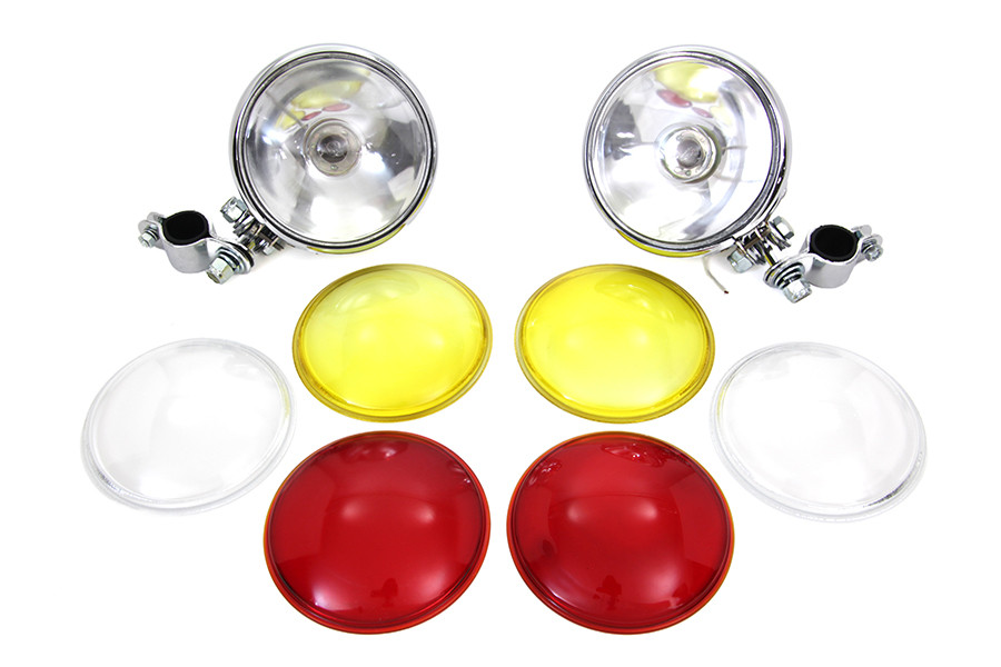 V-Twin - Chrome Spotlamp Set