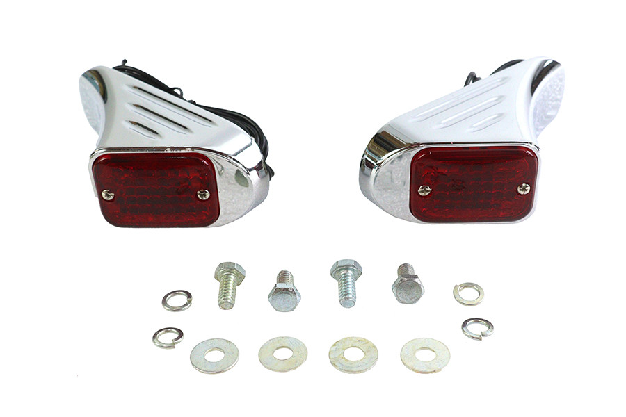 Wyatt Gatling #12-6055R - Flush Deco Marker Lamp Set with Red Lens