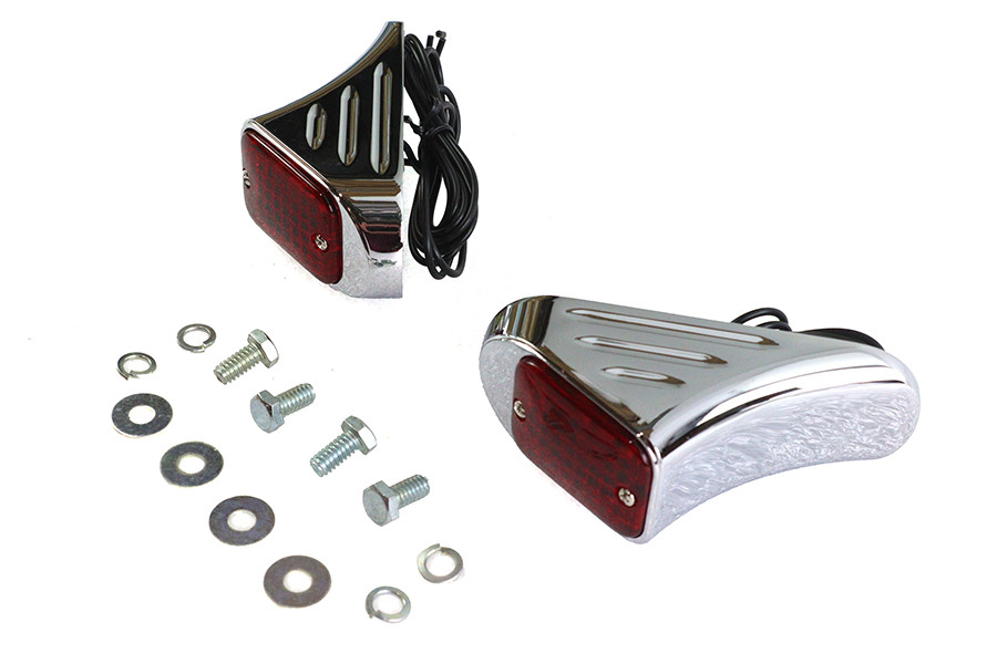 Wyatt Gatling #12-6055R - Flush Deco Marker Lamp Set with Red Lens