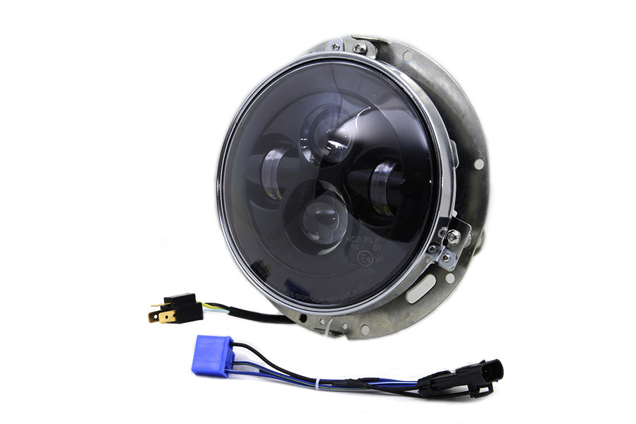 Wyatt Gatling #8-483 - 7 inch LED Headlamp Assembly Gloss Black