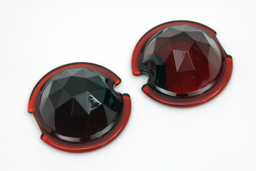 Wyatt Gatling - Tail Lamp Glass Lens Set Faceted Red
