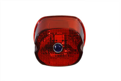 Wyatt Gatling #12-0402F - Tail Lamp Lens Laydown Style Red with Blue Dot