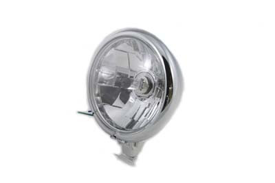 Wyatt Gatling #20-6035 - Chrome 5-3/4 inch Round Faceted Headlamp Assembly