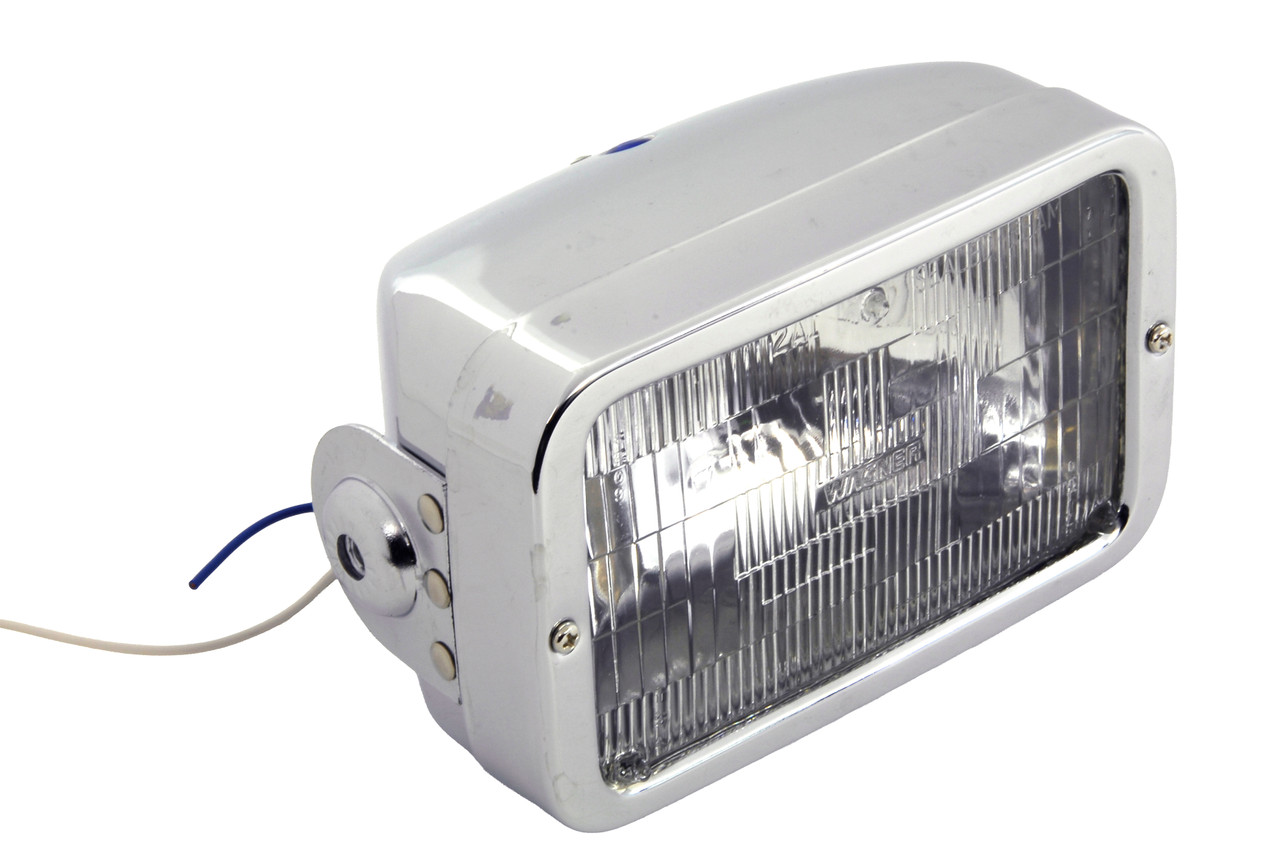 Wyatt Gatling - 4-1/2 inch Headlamp Rectangular Caddy Type Chrome