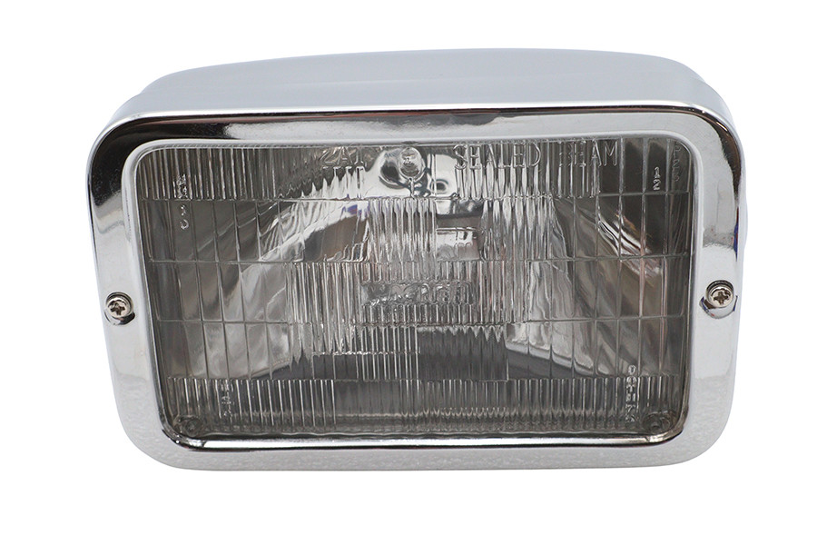Wyatt Gatling - 4-1/2 inch Headlamp Rectangular Caddy Type Chrome