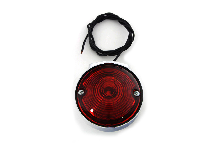 Wyatt Gatling #12-6029DRA - Chrome Turn Signal Front and Rear Red
