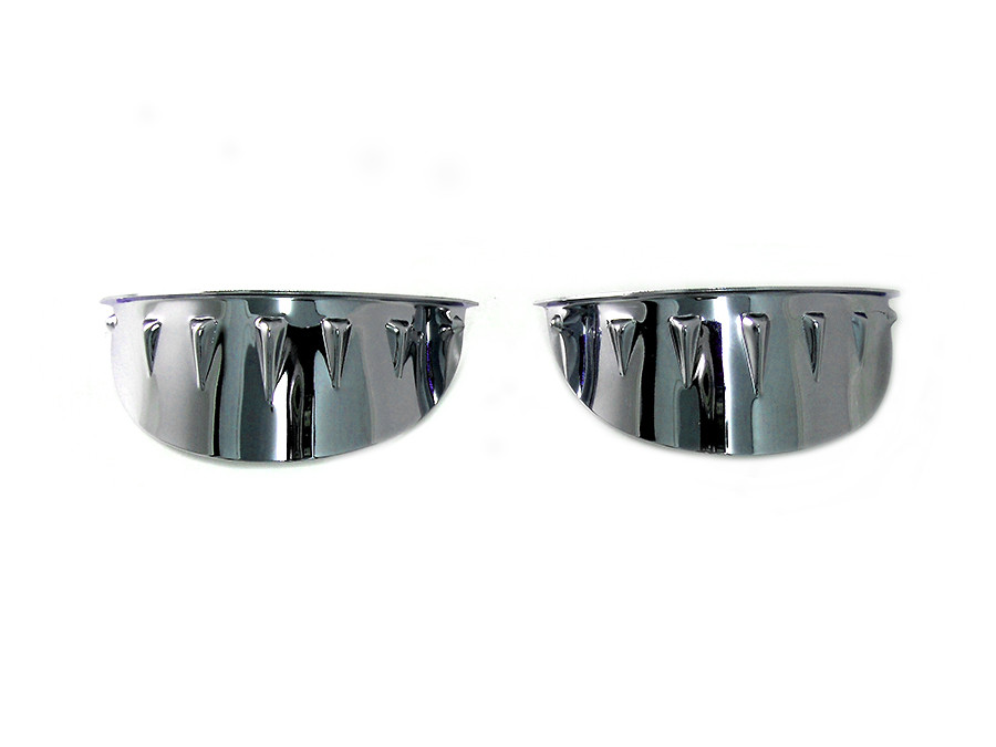 Wyatt Gatling #75312V - Chrome 4-1/2 inch Glide Spotlamp Visor Set