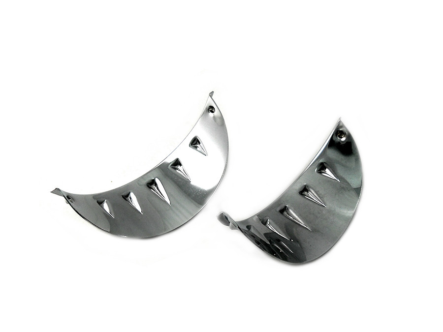 Wyatt Gatling #75312V - Chrome 4-1/2 inch Glide Spotlamp Visor Set