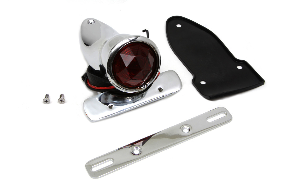 V-Twin - Bates Bobber Tail Lamp Assembly Chrome