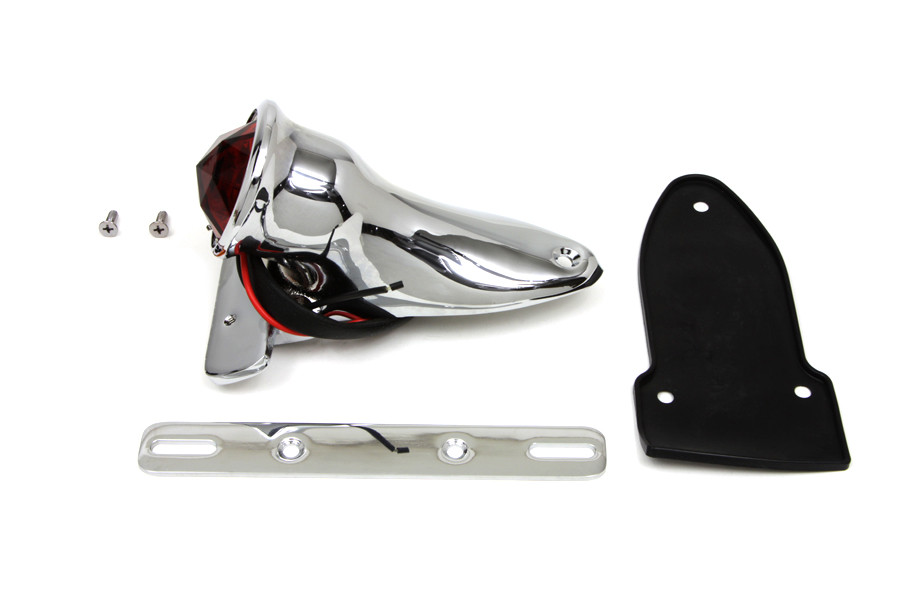 V-Twin - Bates Bobber Tail Lamp Assembly Chrome
