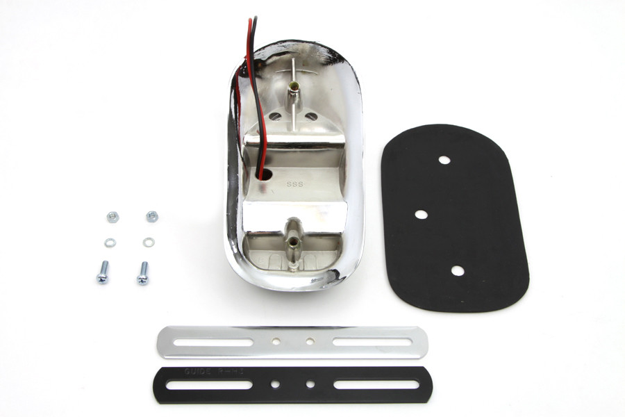 V-Twin - Chrome Tombstone Style Tail Lamp