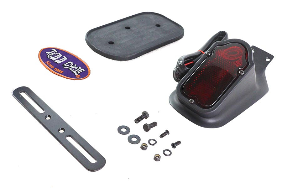 V-Twin - Tombstone Style Tail Lamp Assembly Matte Black