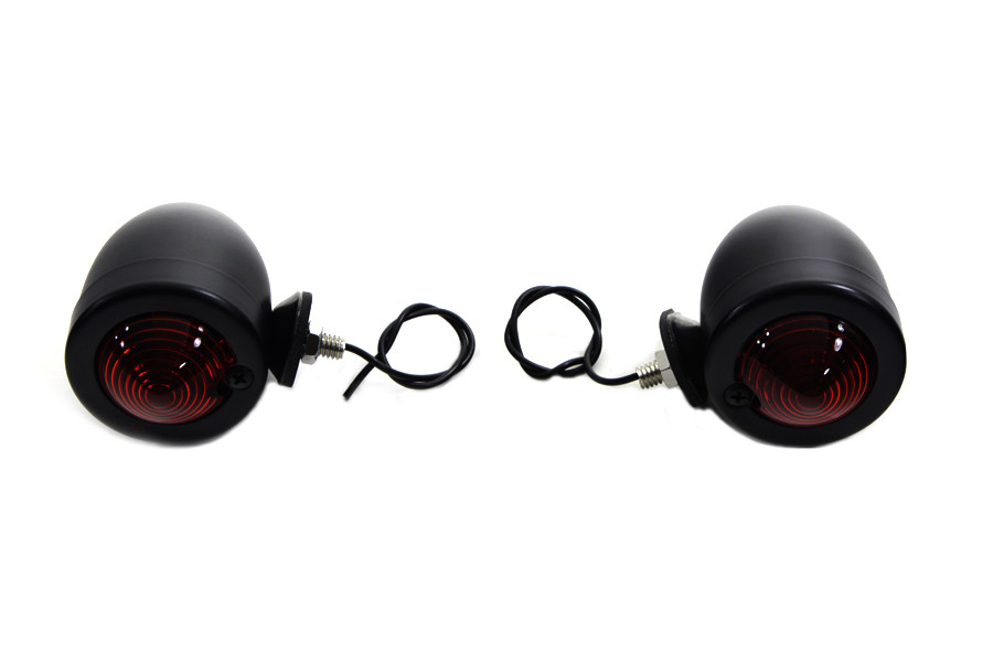 Wyatt Gatling #73151 - Black Bullet Marker Lamp Red Single Filament