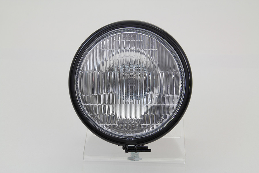 Wyatt Gatling #20-0307GBD - 5-3/4 inch Round Stock Type Black Headlamp