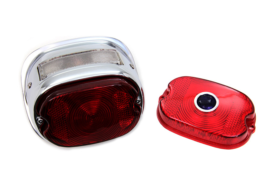 V-Twin - Chrome Oval Tail Lamp Assembly