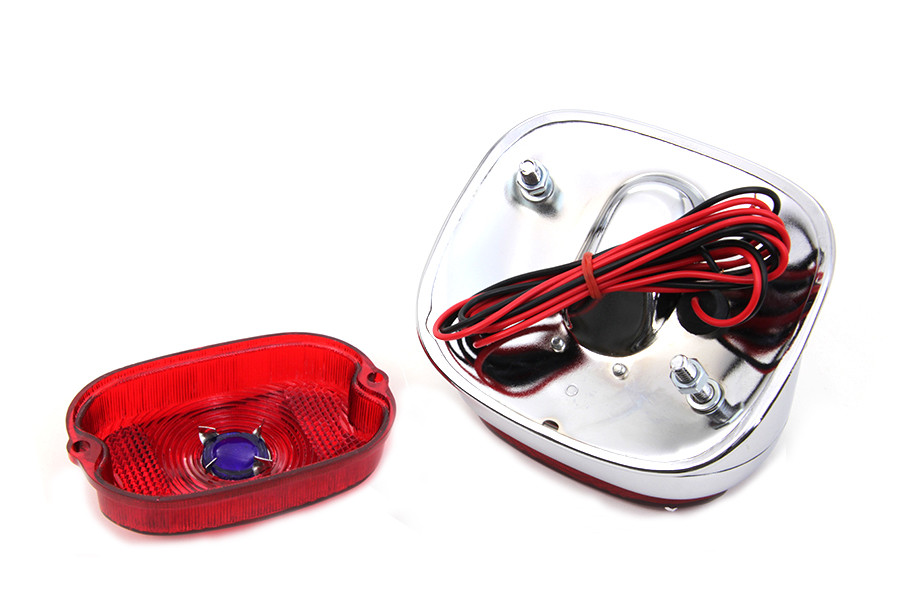 V-Twin - Chrome Oval Tail Lamp Assembly