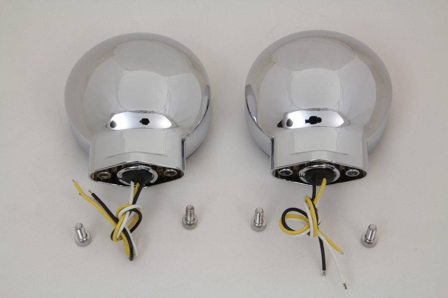 Wyatt Gatling #12-6030SFQE - Chrome LED Turn Signal Set Front