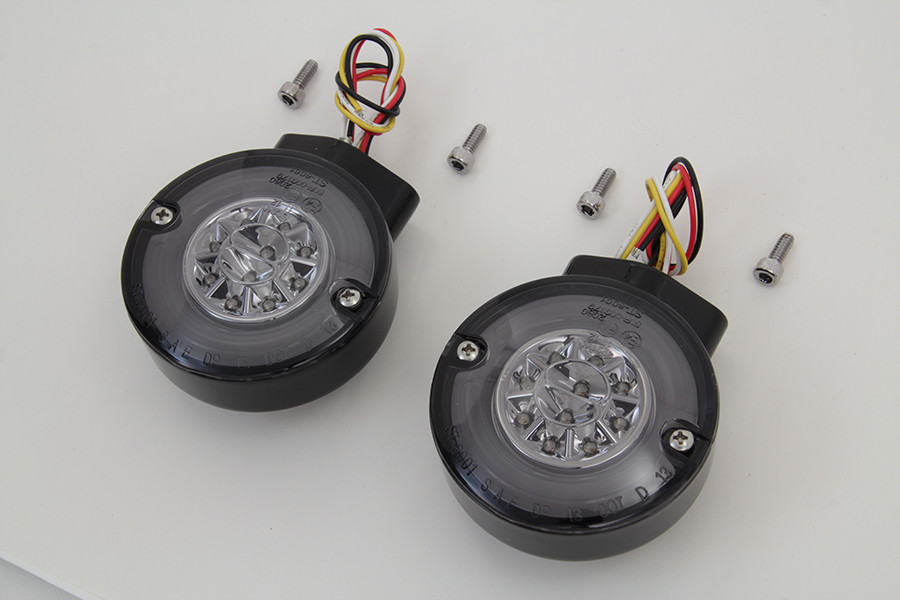 Wyatt Gatling #12-6030SKGBQ - Black LED Turn Signal Combo Assembly Set
