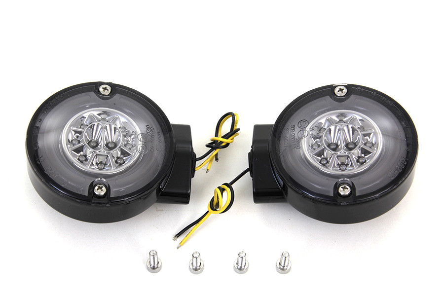 Wyatt Gatling #12-6030SRGBQE - Black LED Turn Signal Set Rear