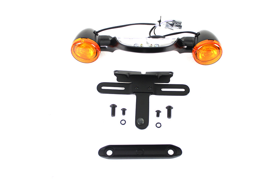 Wyatt Gatling - Black Bullet Rear Turn Signal Bar and License Plate