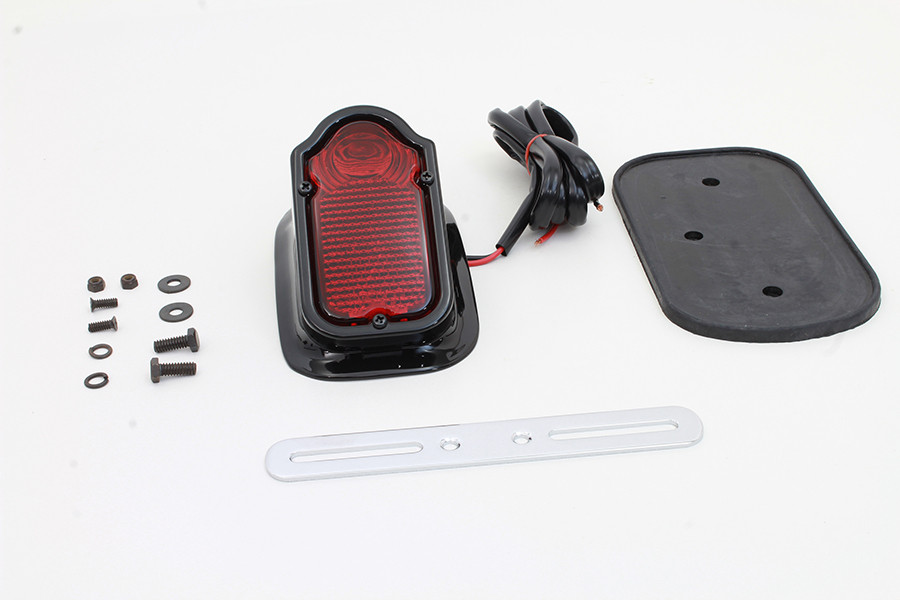 Wyatt Gatling - Glossy Black Tombstone Style Tail Lamp Assembly
