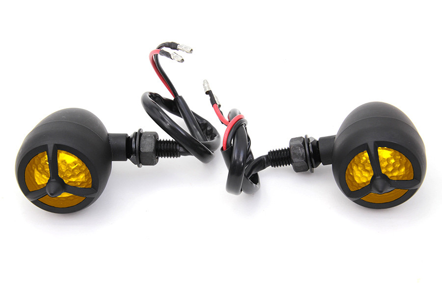 Wyatt Gatling #FTC-2004 - Black Torpedo Bullet Style Marker Lamp Set