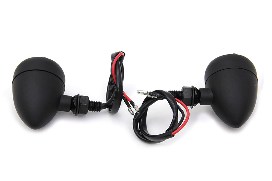Wyatt Gatling #FTC-2004 - Black Torpedo Bullet Style Marker Lamp Set