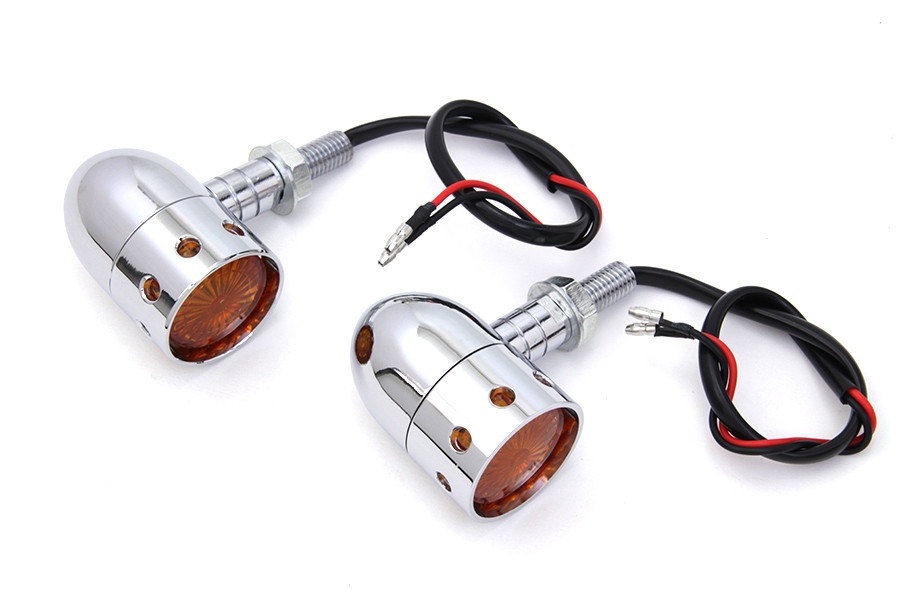 Wyatt Gatling #FTC-2002 - Chrome Bullet Marker Lamp Set