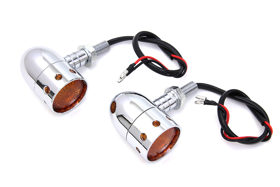 Wyatt Gatling #FTC-2002 - Chrome Bullet Marker Lamp Set