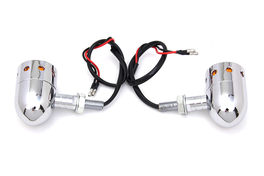Wyatt Gatling #FTC-2002 - Chrome Bullet Marker Lamp Set