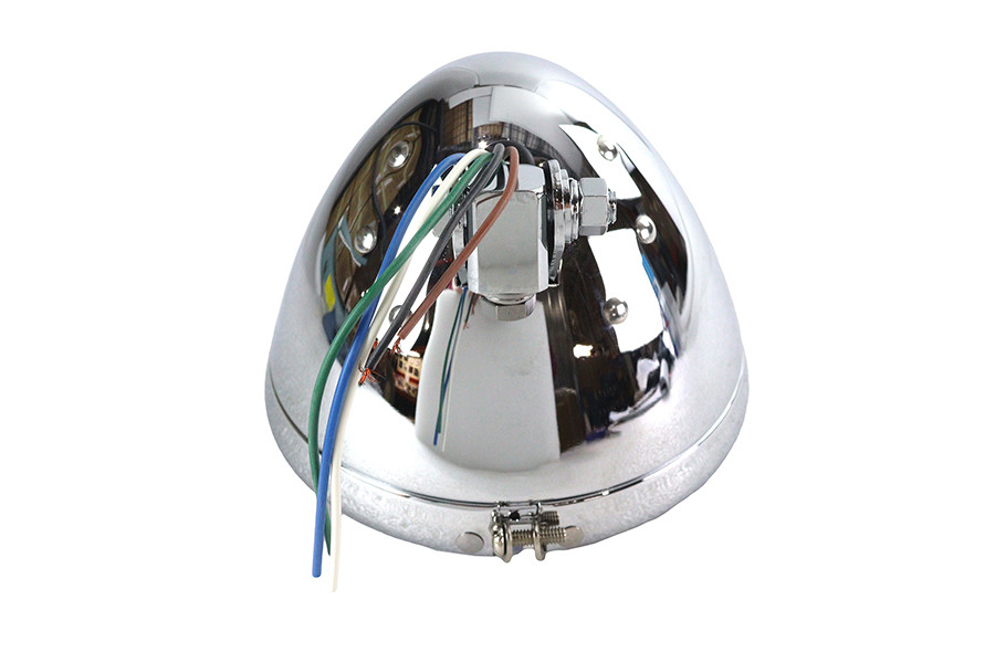 Wyatt Gatling #L20-6119CE - Spring Fork Style Headlamp Assembly Chrome