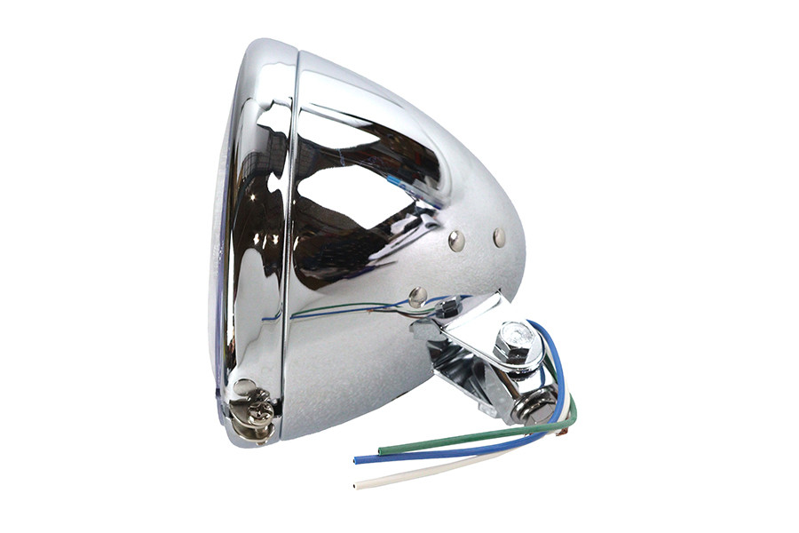 Wyatt Gatling #L20-6119CE - Spring Fork Style Headlamp Assembly Chrome